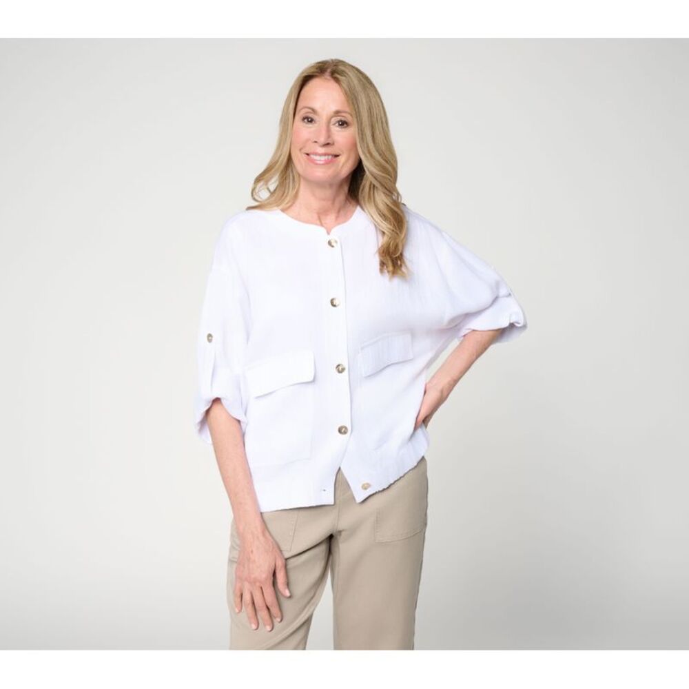 Susan Graver Women's Jacket Sz S Make Your Selection: Drapey White A728309